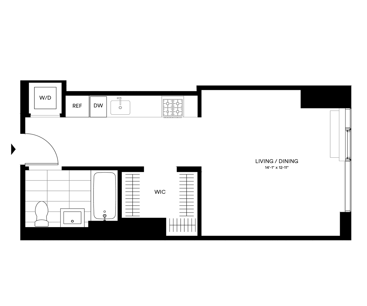 3D floor plan image for apartment 37P at Jackson Park